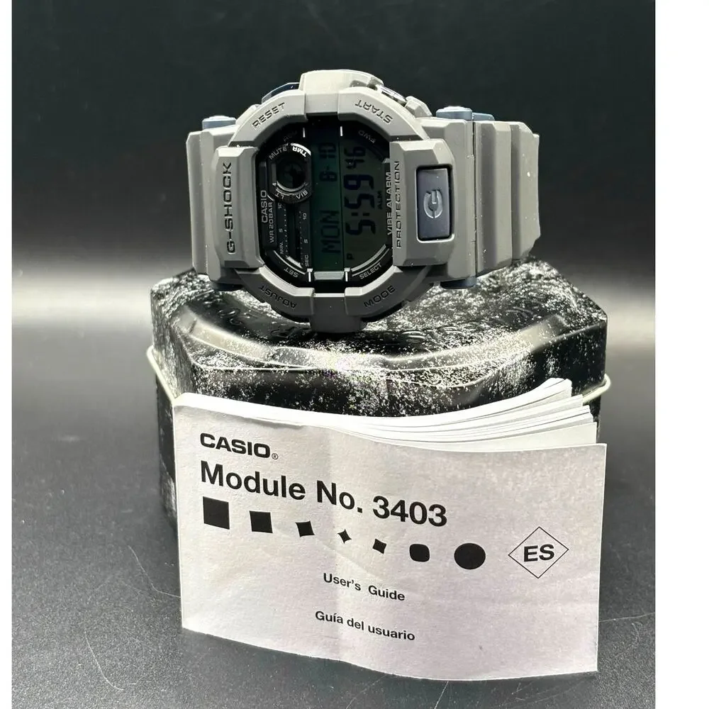 Casio G-Shock GD-350-8 Vibration Alarm Tactical Digital Men's Watch NIB Full Set